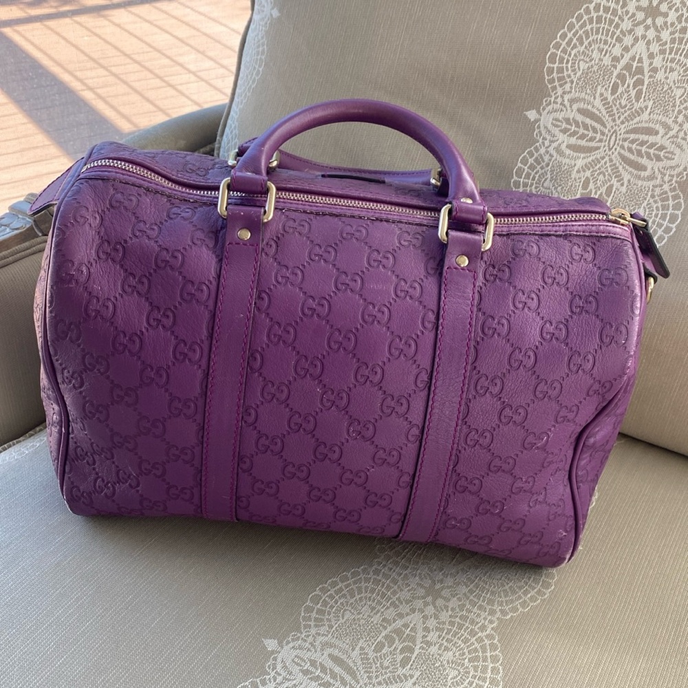 Gucci purple leather speedy.